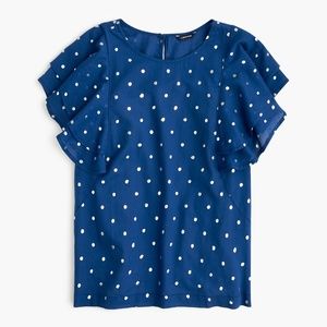 J. Crew Tops - J. Crew Women's Ruffle Flutter-Sleeve Top J. Crew Tops - J. Crew Women's Ruffle Flutter-Sleeve Top